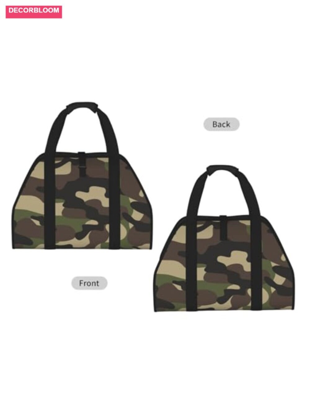 Heavy Duty Oxford Firewood Carrier Bag Large Wood Log Tote Reinforced Handles - Picture 3 of 6